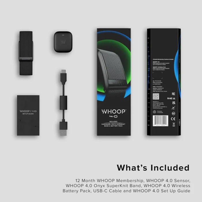 WHOOP 4.0 with 12 Month Subscription – Wearable Health, Fitness & Activity Tracker