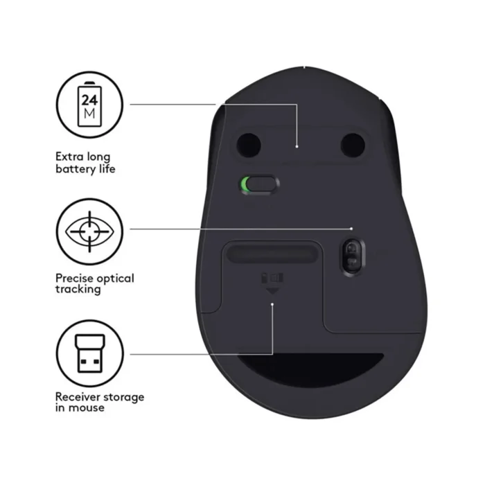 Logitech M330 Silent Plus Wireless Mouse - Certified Quiet