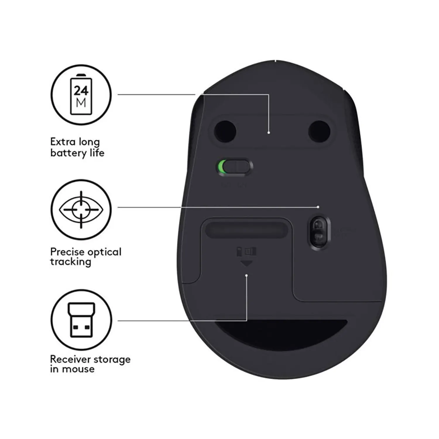 Logitech M330 Silent Plus Wireless Mouse - Certified Quiet Logitech M330 Silent Plus Wireless Mouse - Certified Quiet